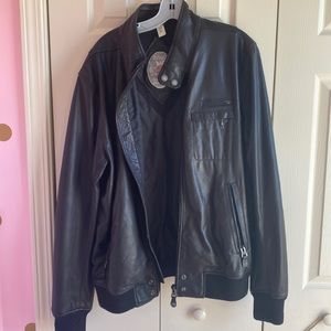 Mens leather jacket, great condition, 100% sheeps leather, large